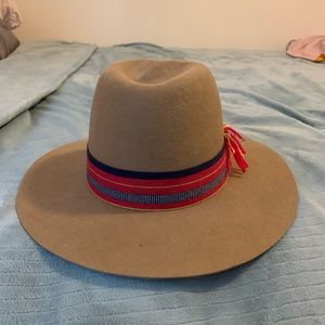 Brixton flat brim hat with tassel